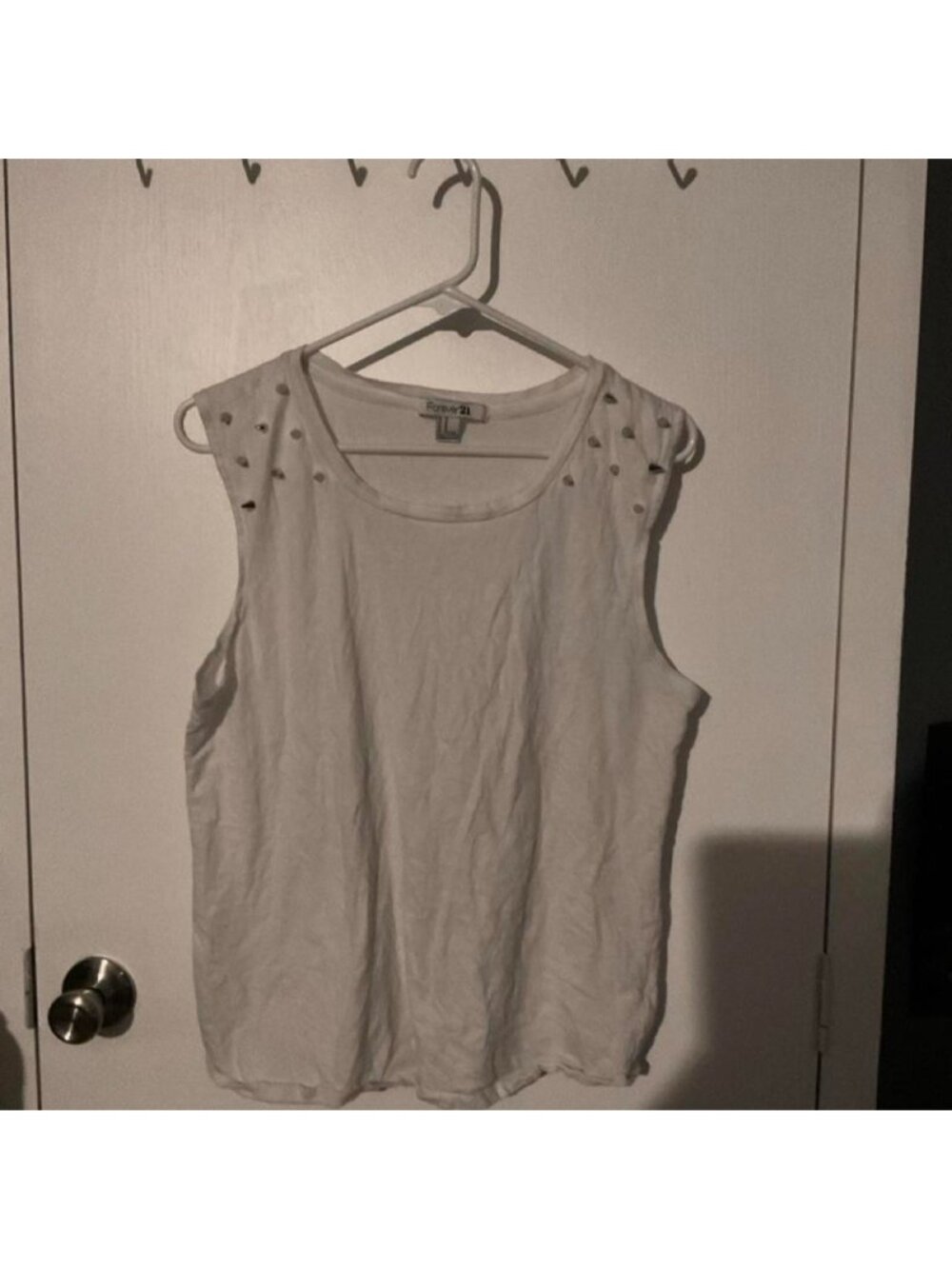 White tank with spikes #spike #alternative